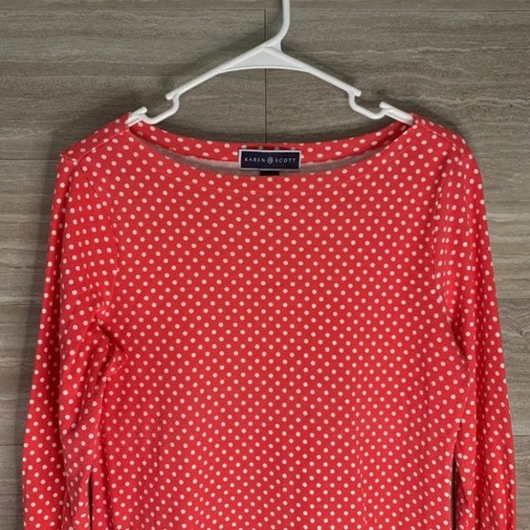 Women’s Karen Scott Polka Dot Blouse - Picture 4 of 6